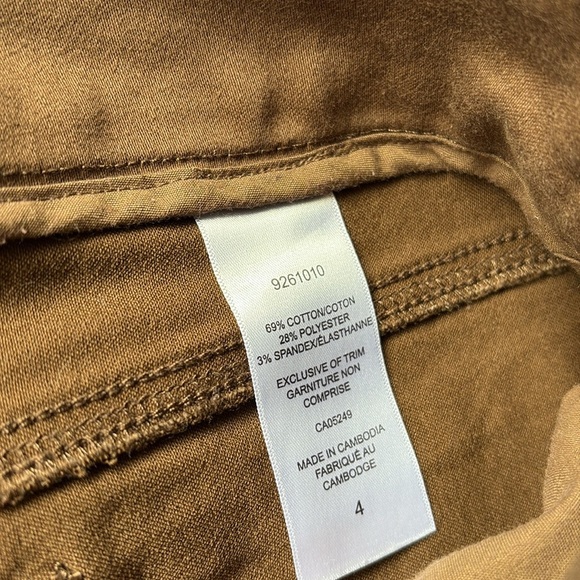 Up! Pants Brown Slim Fit Stretch Trousers | 69% Cotton | Pull-On Mid Rise Pants - Picture 7 of 7